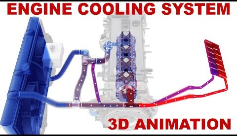 Engine cooling system / how does it work? (3D animation)